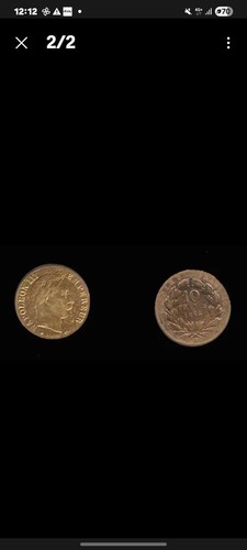 Pièce francs napoléon - 10,