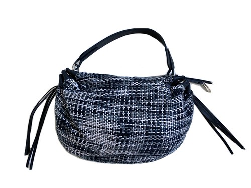 Sac main tweed et cuir - main, en