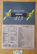 SANTANA 413 SUZUKI SAMOURAI Prospectus 6 pages + Caractéristiques 198? FR TBE