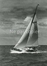 BELLE-ILE-EN-MER vers 1960 voilier régate Morbihan Bretagne bateau 17  x 12 cm