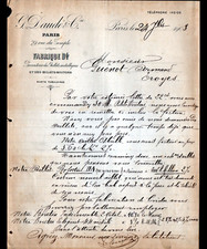 PARIS (III°) OEILLETS Métalliques , BOUTONS & RIVETS "G. DAUDE Inventeur" en1903