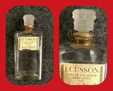 Ancienne bouteille ECUSSON Jean d'Albret eau de Cologne bouchon verre dépoli