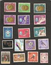 LOT  17 TIMBRES COLLECTION SPORTS JEUX OLYMPIQUES MONDE (m)
