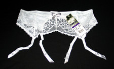 PORTE-JARRETELLES SANS COMPLEXE 46/48 BLANC GRIS SERRE-TAILLE DENTELLE SEXY