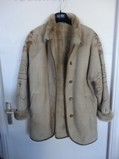 Veste Manteau beige en Cuir