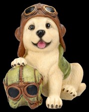 Labrador Figurine Pilote – Chiens Statuette Ace Déco pour Collectionneur Figure