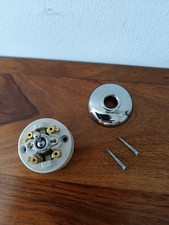 Ancien interrupteur porcelaine métal chromé TBE