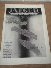 Publicité Presse 1931 Jaeger horloger marine de l'Etat avion auto femme  3148