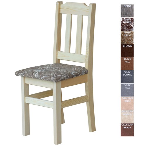 Chaise rembourrée - , pin