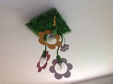 Applique plafonnier fleurs enfants luminaire rose violet orange