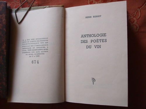 Anthologie des poètes - anthologie, du