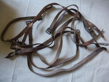 Jugulaire cuir fauve casque Adrian modèle 1926 Poilu mai juin 1940