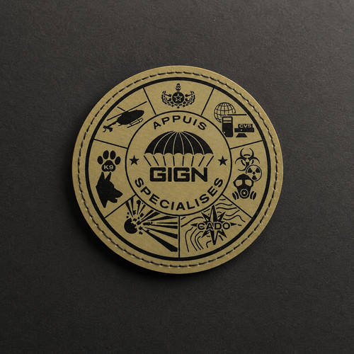Ecusson velcro gign cuir pu - gign,