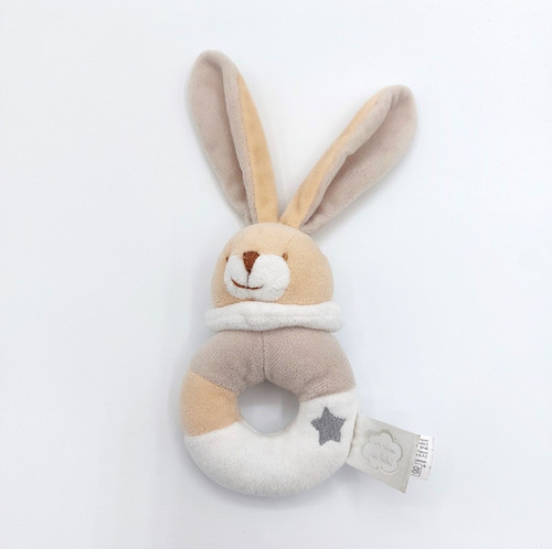 Peluche doudou hochet lapin - peluche,