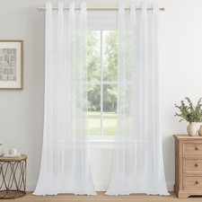 Lot rideaux voilage blanc - rideaux,