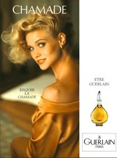 Publicité ancienne Parfum Chamade Guerlain 1989 issue de magazine