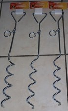 LOT DE 3  PIQUETS D ATTACHE DE 50 CM POUR LAISSE DE CHIENS