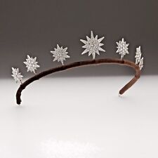 4.19ct Naturel Diamant Rond 14k Blanc Solide or Mariage Diadème Couronne