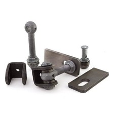 Gond de portail réglable à souder ouverture à 180° - boîte de 2 - M16 LOCINOX