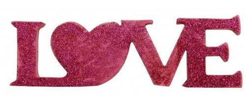 Mot love 20x6cm - love, bois