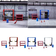 5 Pièces Garage Miniature Modèle de Magasin D'Automobiles Pont Élévateur