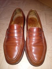 CHAUSSURES JOHN LOBB PARIS MOCASSINS CAPRI 9 1/2 CUIR MARRON 