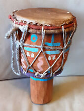 ANCIEN DJEMBE EN BOIS DRUM TAM TAM ARTISANAL