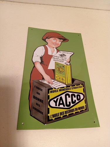 Plaque tole publicite yacco - tole,