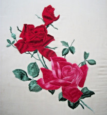 Tapisserie broderie sur - , soie