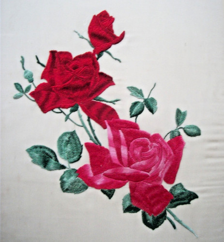 Tapisserie broderie sur soie