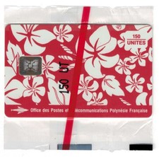 B0007 - Polynésie - PF19a - Paréo rouge 150 u - Neuve sous blister - Voir scans