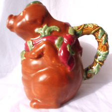 PICHET A EAU COCHON EN GRES EN RELIEF 18 cm de H  N° A309 NEUF BOITE D'ORIGINE