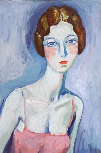 Jeune femme huile sur - jeune,
