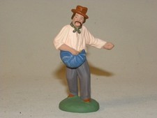 VINTAGE ANCIEN SANTON DE PROVENCE TERRE CUITE ESCOFFIER 7 CM LE SEMEUR TBE