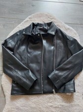 •Veste simili cuir noire fille In Extenso 12 ans TBE•