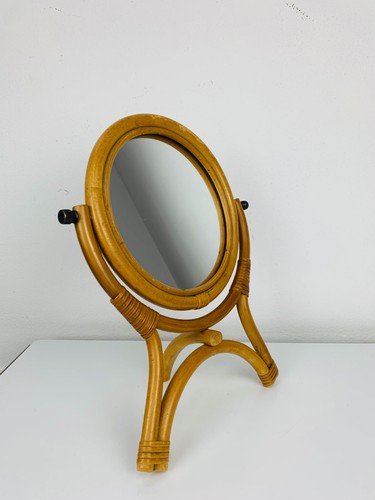 Miroir rotin sur pied à - sur,