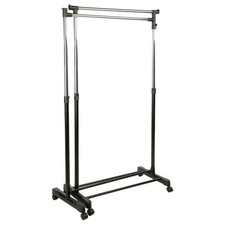 Double Portant à Vêtements "Pivotant" 174cm Noir