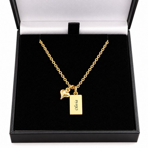 18k plaqué collier avec - plaqué, or