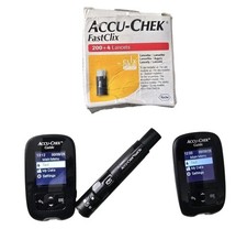 ACCU-CHEK - 2 Lecteurs De Glycémie GUIDE + Stylo FastClix + 32 Lancettes 