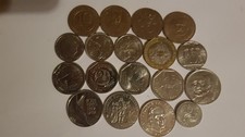 Lot de 18 pièces commémoratives de 1 2 5 10 20 francs