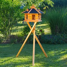 Nichoir Villa / à Oiseaux Vogelhäusch Avec Support Blockstil Toit Foncé Lucarnes