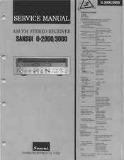 Service Manuel D'Instructions pour Sansui G-2000, G-3000