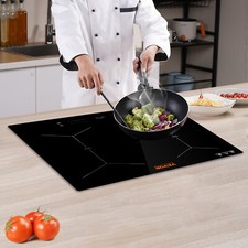 VEVOR Plaque à Induction Table de Cuisson Encastrable Vitrocéramique 61cm 4 Feux