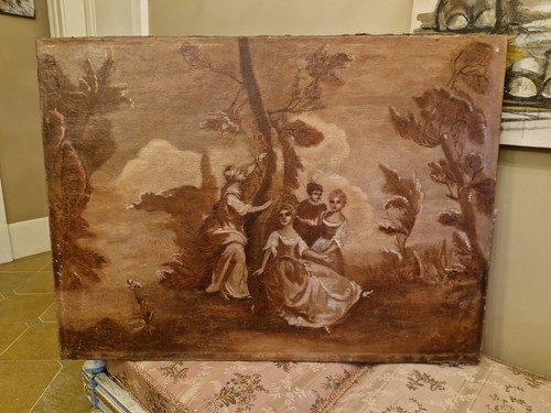 Ancienne grande peinture - peinture, huile