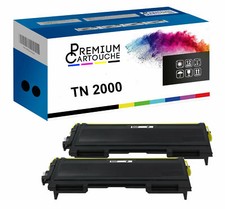 PREMIUM CARTOUCHE x2 Toner TN-2000 Noir Compatible pour BROTHER