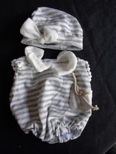 vêtements poupon corolle 30 cm neuf gris avec bonnet