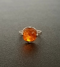 Ancienne Bague Ambre Monté