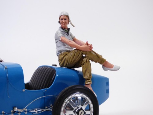 Figurine pilote bugatti femme - figurine,