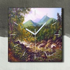 Horloge murale sur toile 30x30