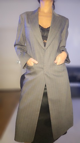 Zara manteau long blazer gris